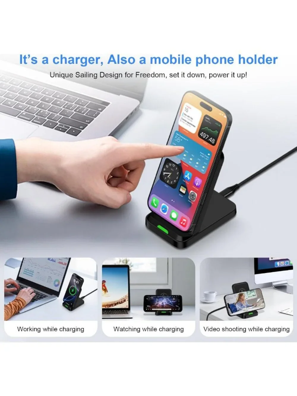 Fast Wireless Charger Stand for Galaxy S26 Ultra - Quick Charge & Sleek Design